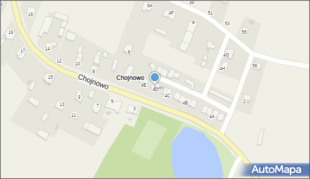 Chojnowo, Chojnowo, 4D, mapa Chojnowo