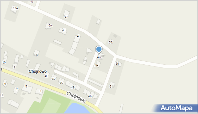 Chojnowo, Chojnowo, 4G, mapa Chojnowo