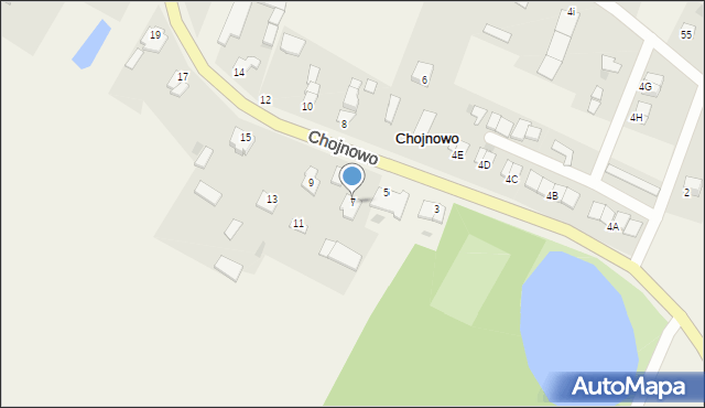 Chojnowo, Chojnowo, 7, mapa Chojnowo