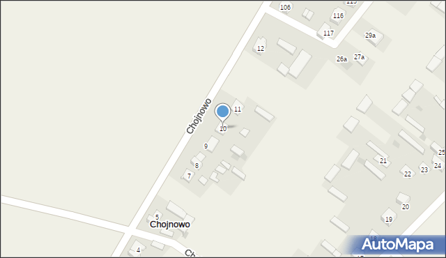 Chojnowo, Chojnowo, 10, mapa Chojnowo