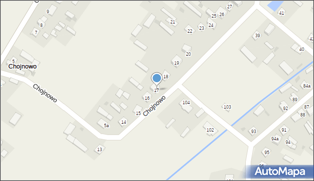 Chojnowo, Chojnowo, 17, mapa Chojnowo