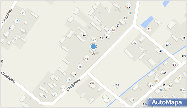 Chojnowo, Chojnowo, 20, mapa Chojnowo