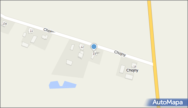 Chojny, Chojny, 13, mapa Chojny