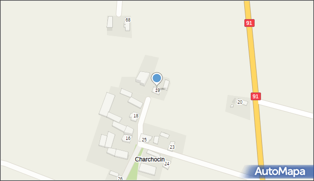 Chojny, Chojny, 19, mapa Chojny