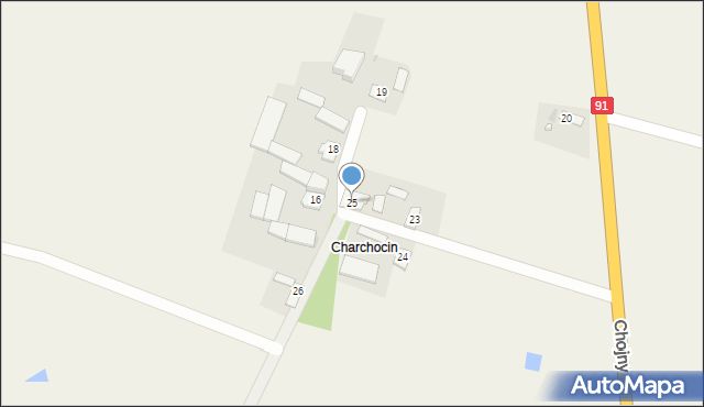 Chojny, Chojny, 25, mapa Chojny