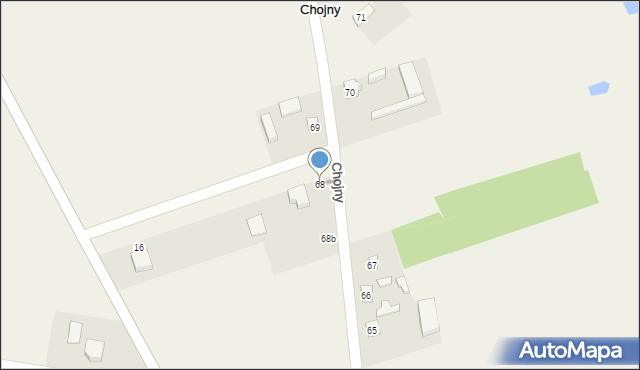 Chojny, Chojny, 68, mapa Chojny