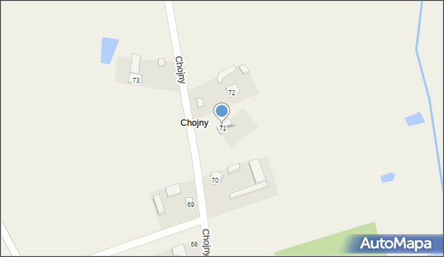 Chojny, Chojny, 71, mapa Chojny