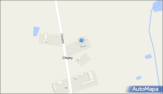 Chojny, Chojny, 72, mapa Chojny