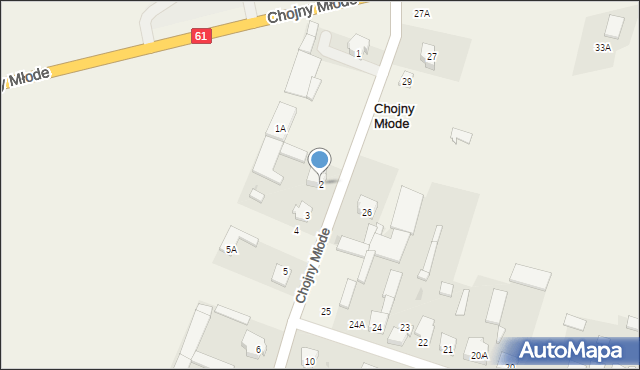 Chojny Młode, Chojny Młode, 2, mapa Chojny Młode