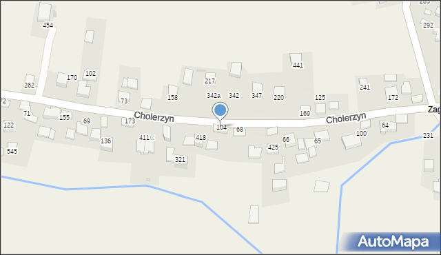 Cholerzyn, Cholerzyn, 104, mapa Cholerzyn