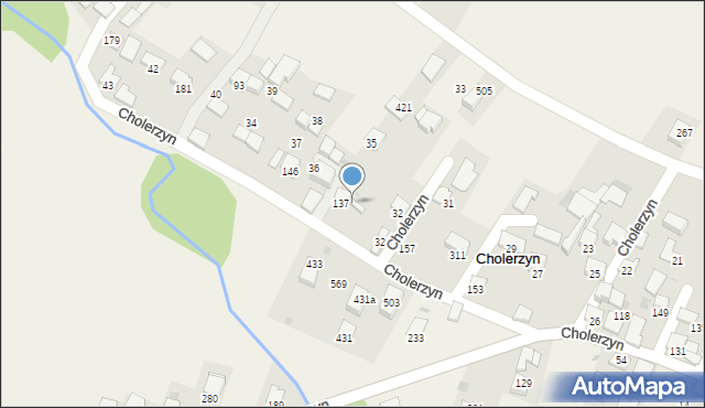 Cholerzyn, Cholerzyn, 185, mapa Cholerzyn