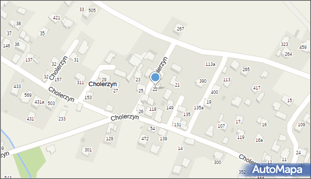 Cholerzyn, Cholerzyn, 22, mapa Cholerzyn