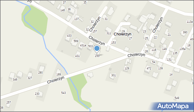 Cholerzyn, Cholerzyn, 233, mapa Cholerzyn