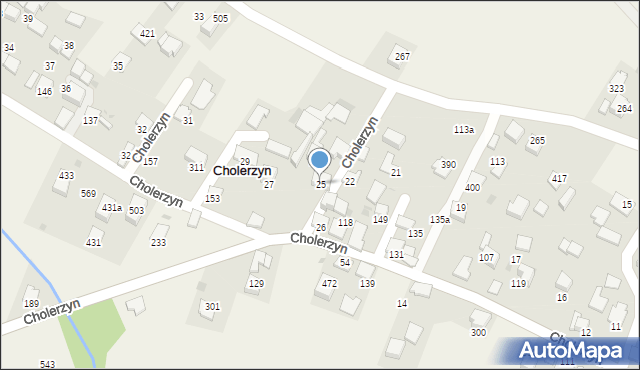 Cholerzyn, Cholerzyn, 25, mapa Cholerzyn