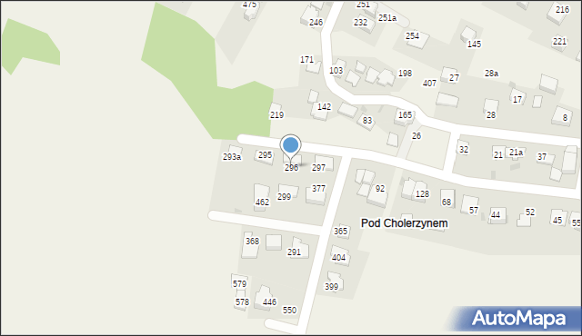 Cholerzyn, Cholerzyn, 296, mapa Cholerzyn