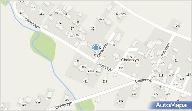 Cholerzyn, Cholerzyn, 32A, mapa Cholerzyn