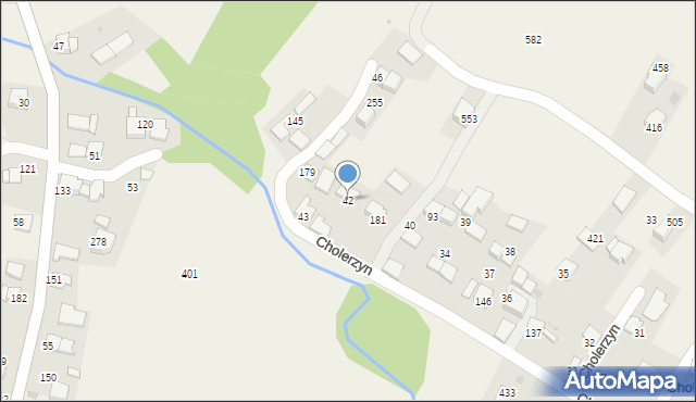 Cholerzyn, Cholerzyn, 42, mapa Cholerzyn