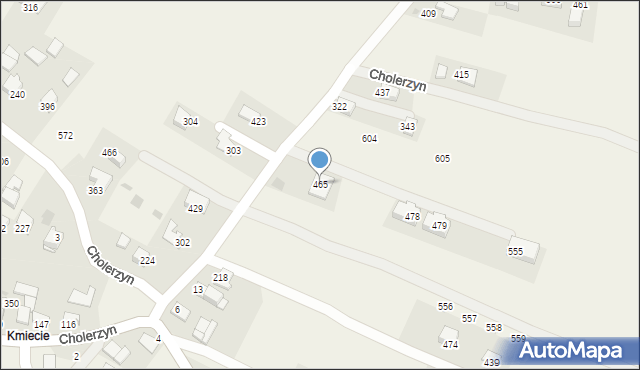 Cholerzyn, Cholerzyn, 465, mapa Cholerzyn