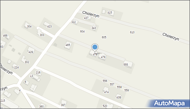 Cholerzyn, Cholerzyn, 478, mapa Cholerzyn