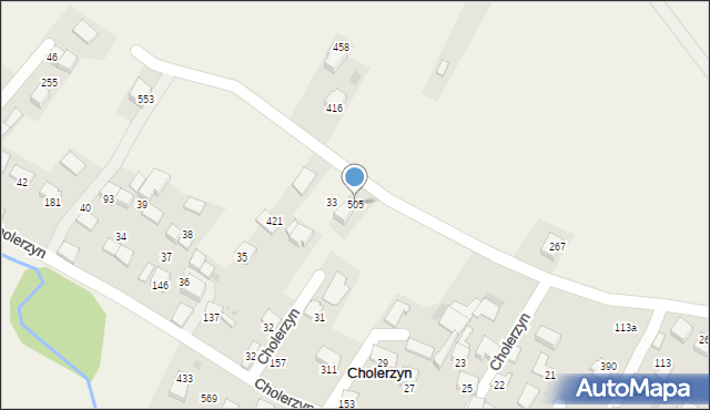 Cholerzyn, Cholerzyn, 505, mapa Cholerzyn