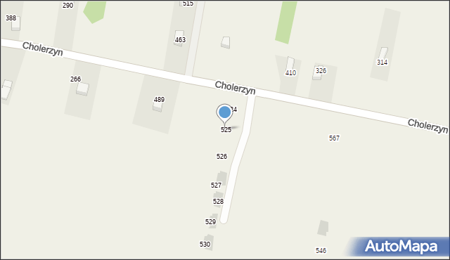 Cholerzyn, Cholerzyn, 525, mapa Cholerzyn