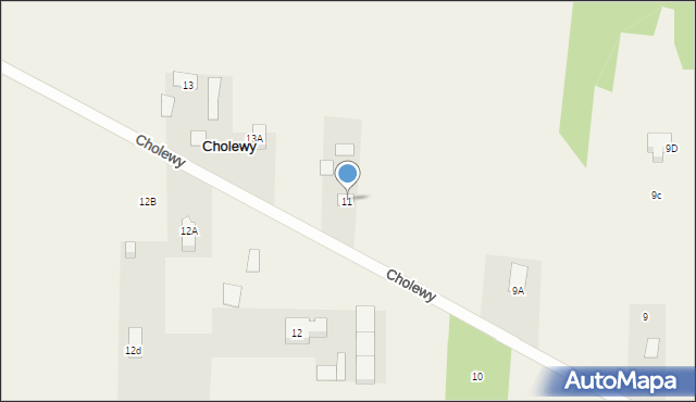 Cholewy, Cholewy, 11, mapa Cholewy