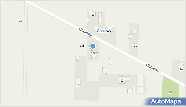Cholewy, Cholewy, 12A, mapa Cholewy