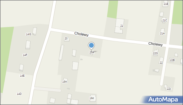 Cholewy, Cholewy, 20A, mapa Cholewy