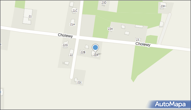 Cholewy, Cholewy, 22A, mapa Cholewy