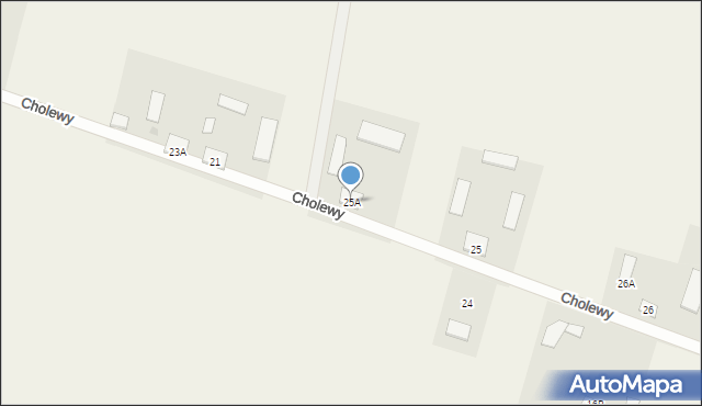 Cholewy, Cholewy, 25A, mapa Cholewy