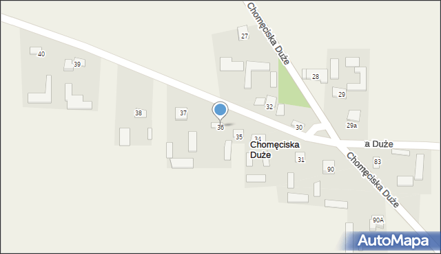 Chomęciska Duże, Chomęciska Duże, 36, mapa Chomęciska Duże