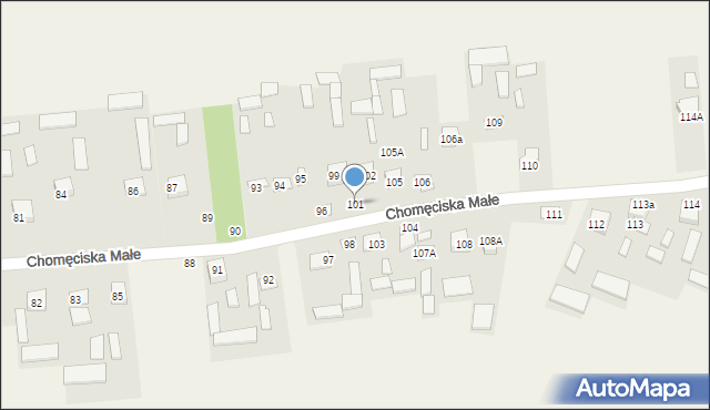 Chomęciska Małe, Chomęciska Małe, 101, mapa Chomęciska Małe