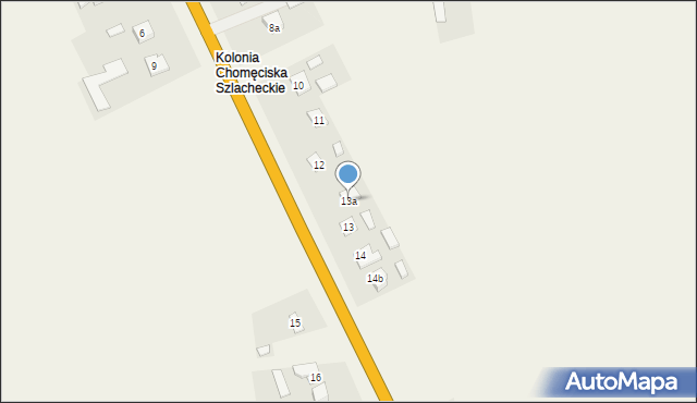 Chomęciska Małe, Chomęciska Małe, 13a, mapa Chomęciska Małe