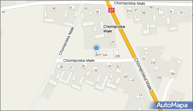 Chomęciska Małe, Chomęciska Małe, 19, mapa Chomęciska Małe