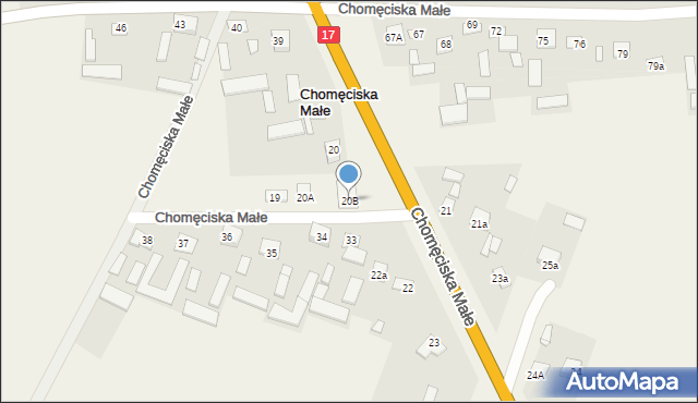 Chomęciska Małe, Chomęciska Małe, 20B, mapa Chomęciska Małe