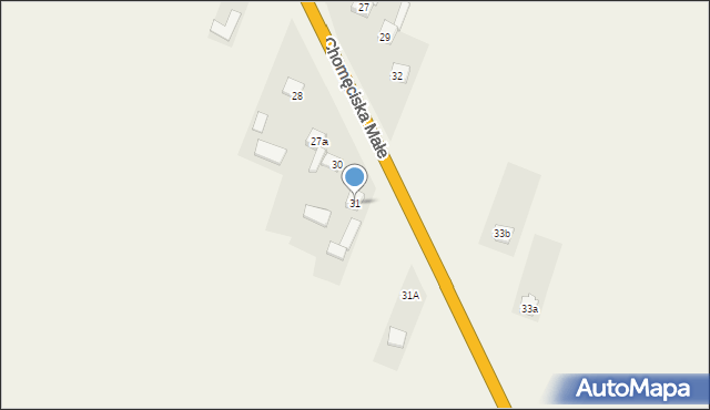 Chomęciska Małe, Chomęciska Małe, 31, mapa Chomęciska Małe