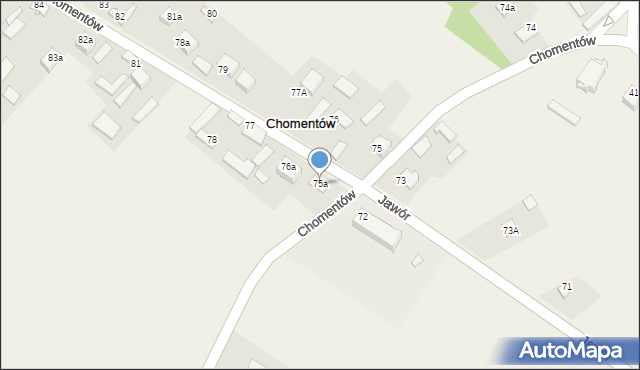 Chomentów, Chomentów, 75a, mapa Chomentów