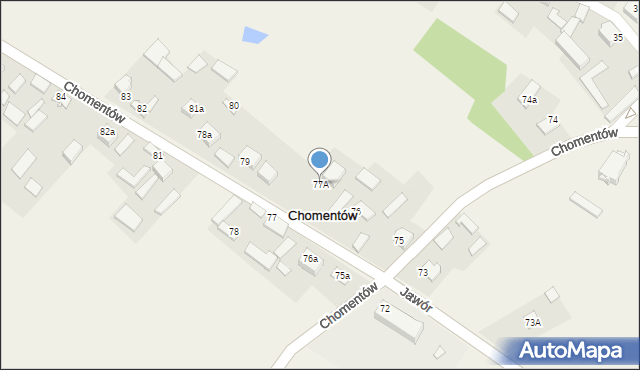 Chomentów, Chomentów, 77A, mapa Chomentów