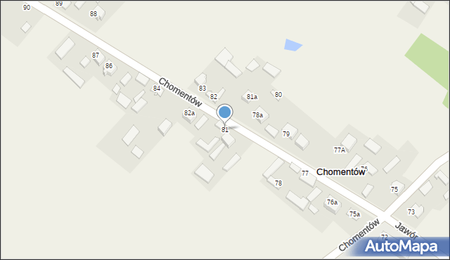Chomentów, Chomentów, 81, mapa Chomentów