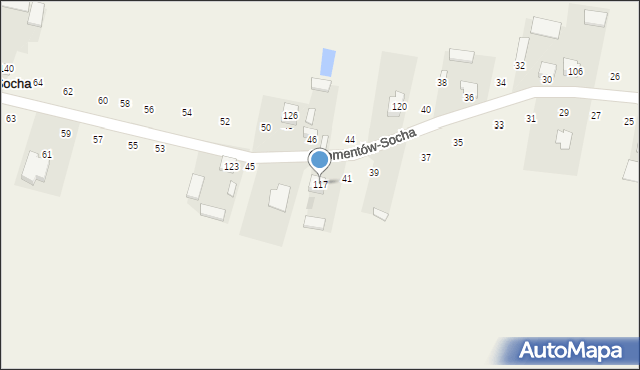 Chomentów-Socha, Chomentów-Socha, 117, mapa Chomentów-Socha