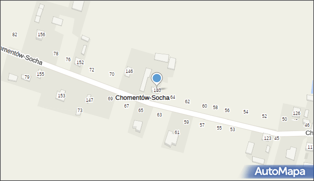 Chomentów-Socha, Chomentów-Socha, 140, mapa Chomentów-Socha