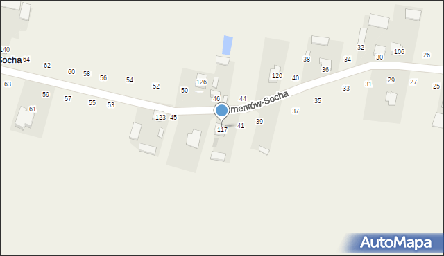 Chomentów-Socha, Chomentów-Socha, 43, mapa Chomentów-Socha