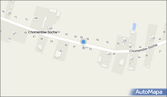 Chomentów-Socha, Chomentów-Socha, 55, mapa Chomentów-Socha