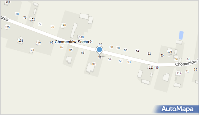 Chomentów-Socha, Chomentów-Socha, 59, mapa Chomentów-Socha