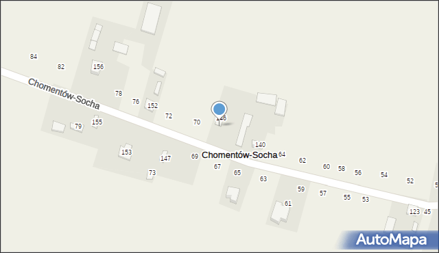 Chomentów-Socha, Chomentów-Socha, 68, mapa Chomentów-Socha