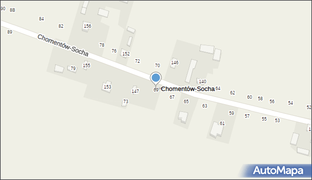 Chomentów-Socha, Chomentów-Socha, 69, mapa Chomentów-Socha