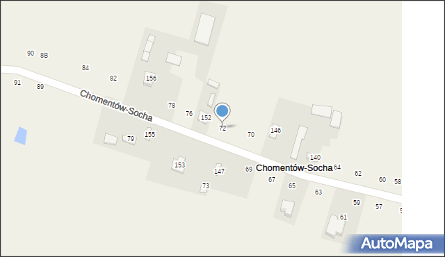 Chomentów-Socha, Chomentów-Socha, 72, mapa Chomentów-Socha