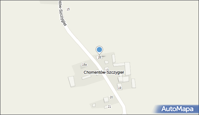 Chomentów-Szczygieł, Chomentów-Szczygieł, 16, mapa Chomentów-Szczygieł