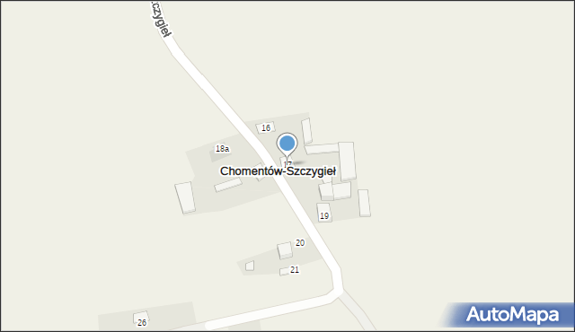 Chomentów-Szczygieł, Chomentów-Szczygieł, 17, mapa Chomentów-Szczygieł