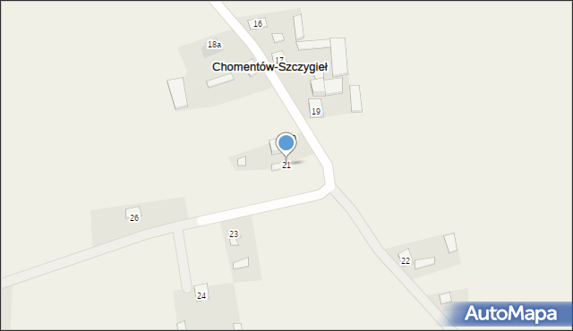 Chomentów-Szczygieł, Chomentów-Szczygieł, 21, mapa Chomentów-Szczygieł